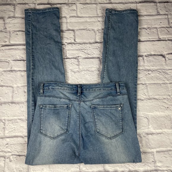 KARDASHIAN PREMIUM DENIM KIM CURVY STRAIGHT LEG RIPPED DISTRESSED JEANS SIZE 8 - Picture 2 of 11